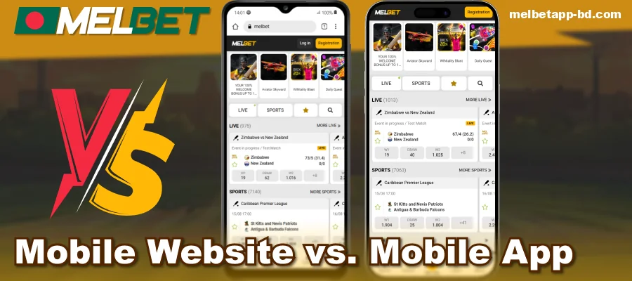 Comparison of Melbet BD App Versions