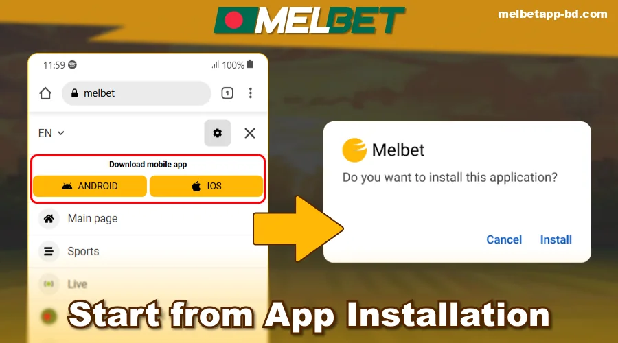 Download the Melbet app for Bangladeshis